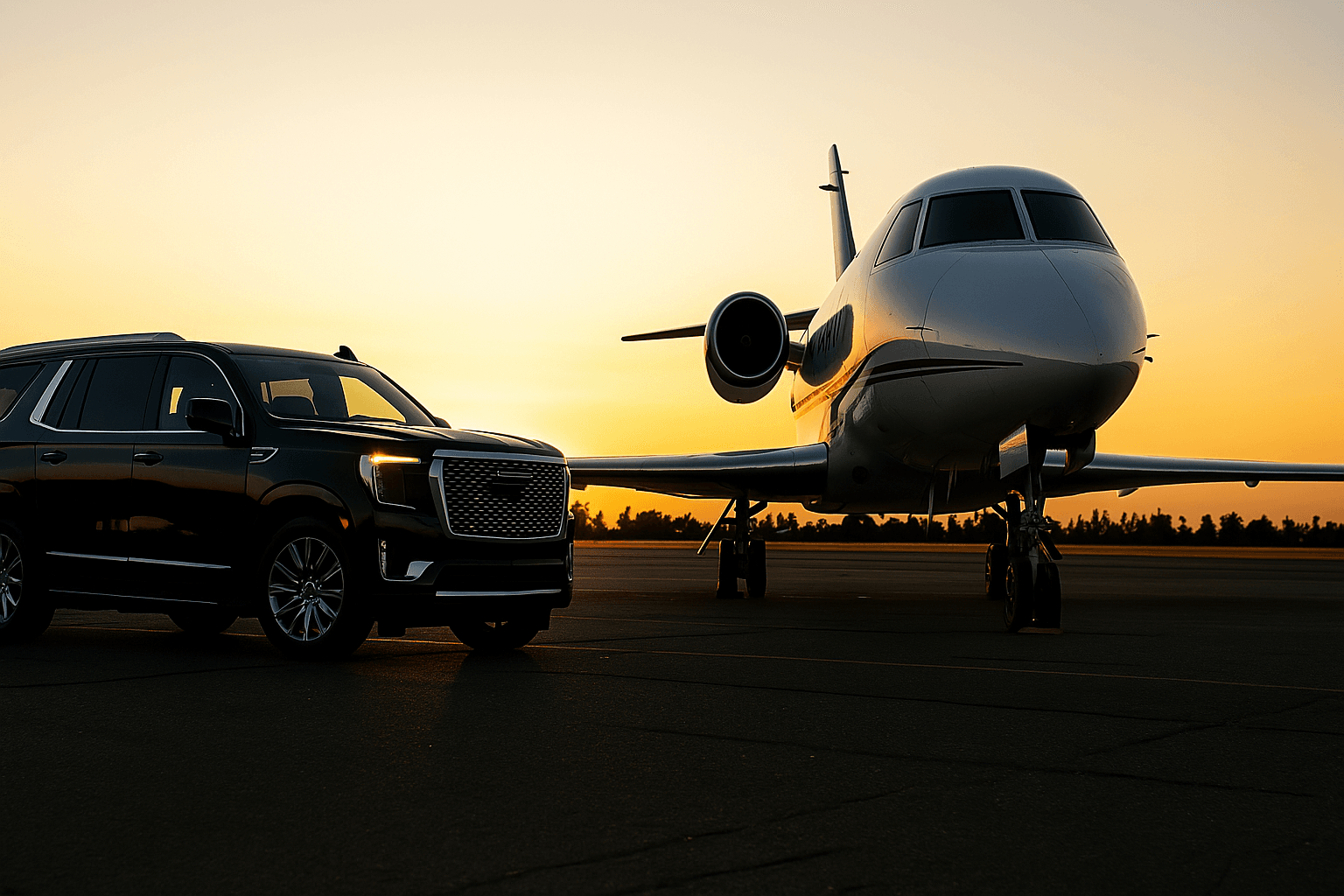 Luxury black SUV for Sammamish airport transfer service to SEA-TAC